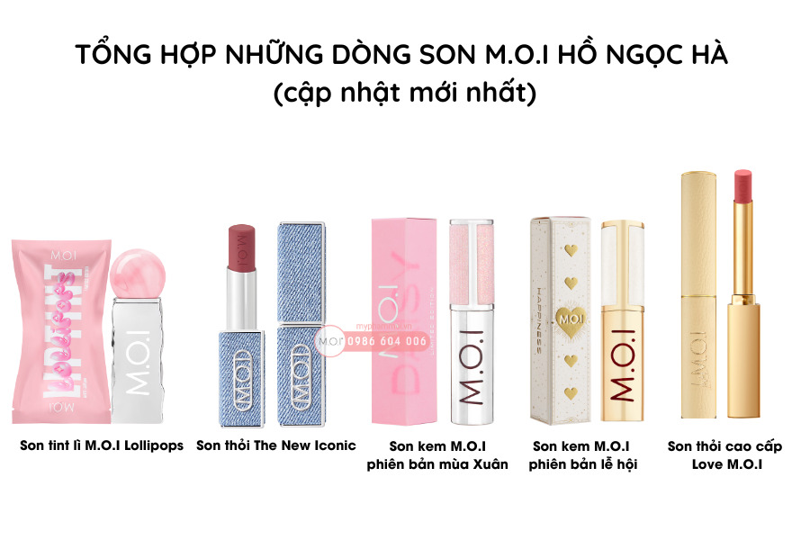 tổng hợp những dòng son m.o.i hồ ngọc hà mới nhất