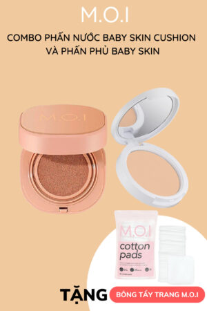 combo phấn nước m.o.i baby skin và phấn phủ m.o.i