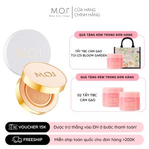 combo phấn nước m.o.i premium và phấn phủ m.o.i
