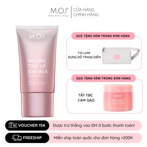 kem chống nắng nâng tone m.o.i tone up sunmilk