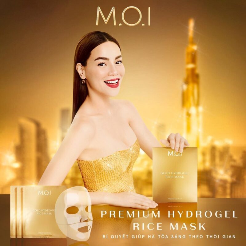 mặt nạ gạo hydrogel vàng phiên bản cao cấp M.O.I cosmetics (1)