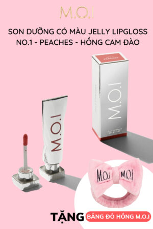 son dưỡng có màu jelly lipgloss m.o.i no.1 hồng cam đào