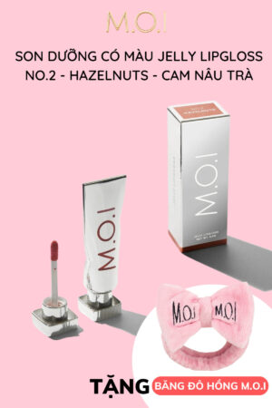 son dưỡng có màu jelly lipgloss m.o.i no.2 cam nâu trà