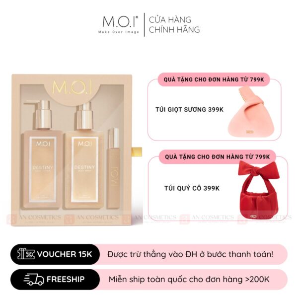 bộ 3 sản phẩm chăm sóc da body m.o.i