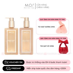 bộ đôi sữa tắm m.o.i và sữa dưỡng thể m.o.i