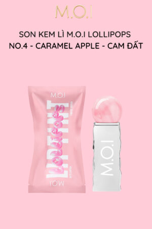 Son kem lì m.o.i lollipops No.4 - caramel apple - cam đất (1)