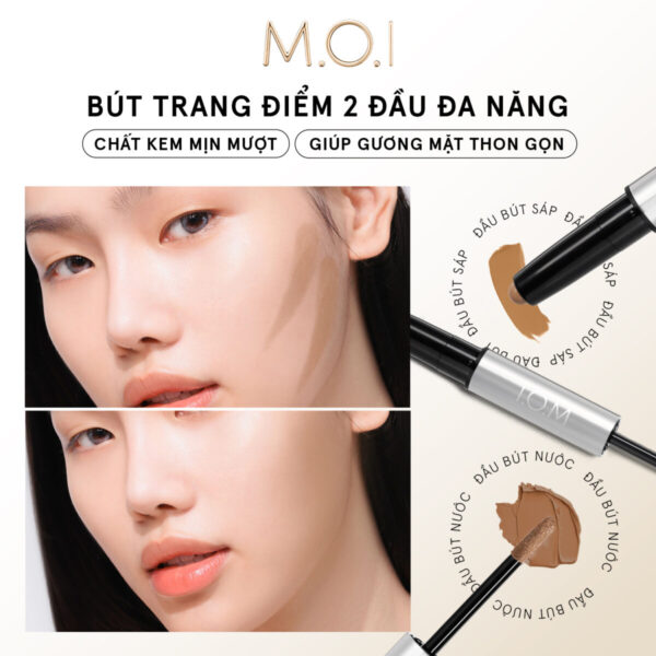bút trang điểm 2 đầu m.o.i