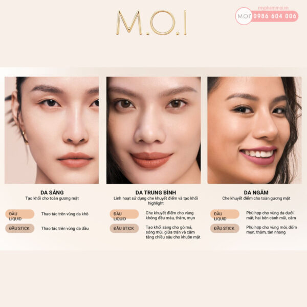 bút trang điểm 2 đầu m.o.i PERFECT DUAL CONCEALER & CONTOUR (4)