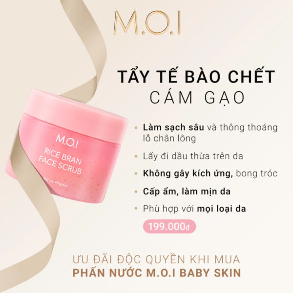 tẩy tế bào chết cám gạo M.O.I 40g (2)