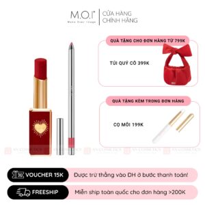 bộ đôi son queen m.o.i và chì kẻ viền môi m.o.i