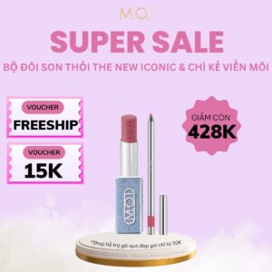 [VOUCHER 15K] BỘ ĐÔI SON THỎI THE NEW ICONIC VÀ CHÌ KẺ VIỀN MÔI M.O.I (HSD chì: T10.2025)