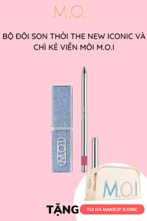 bộ đôi son thỏi the new iconic và chì kẻ môi m.o.i