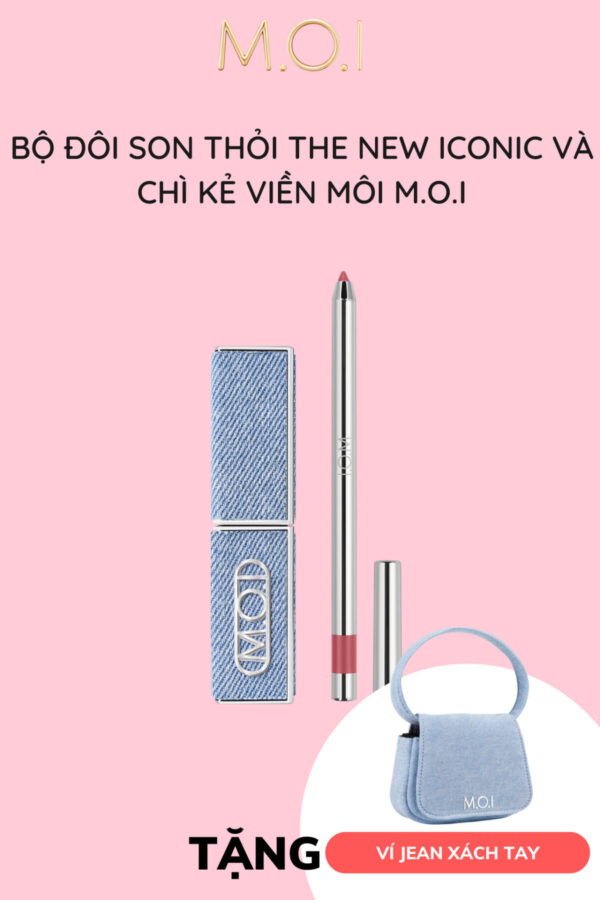 combo son m.o.i the new iconic và chì kẻ viền môi