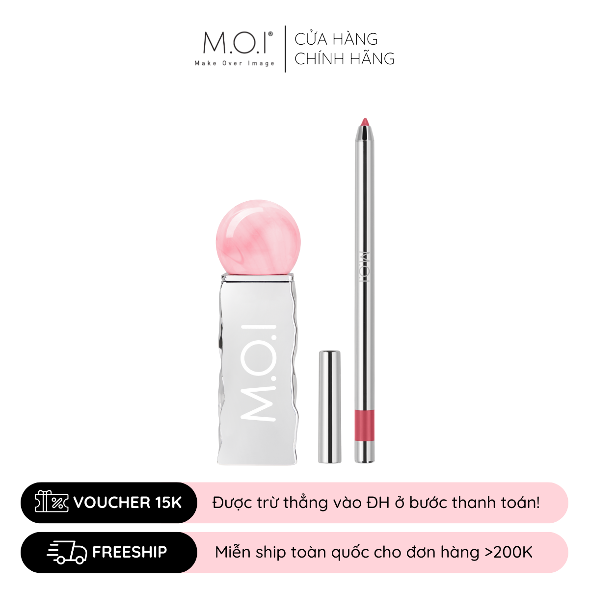 combo son tint lì lollipops và chì kẻ viền môi m.o.i