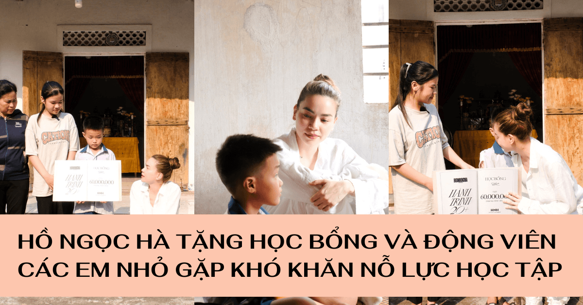 Hồ Ngọc Hà tặng học bổng và động viên các em nhỏ gặp khó khăn nỗ lực học tập (1)