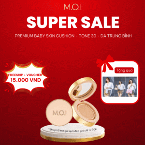 phấn nước m.o.i premium baby skin cushion tone 30 da trung bình