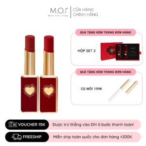 set 2 son thỏi queen of rose m.o.i 1