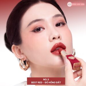 son thỏi m.o.i queen of rose no.3 best red đỏ hồng đất (2)