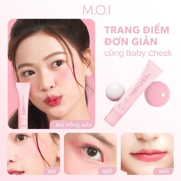 cách sử dụng má hồng sữa m.o.i baby cheek