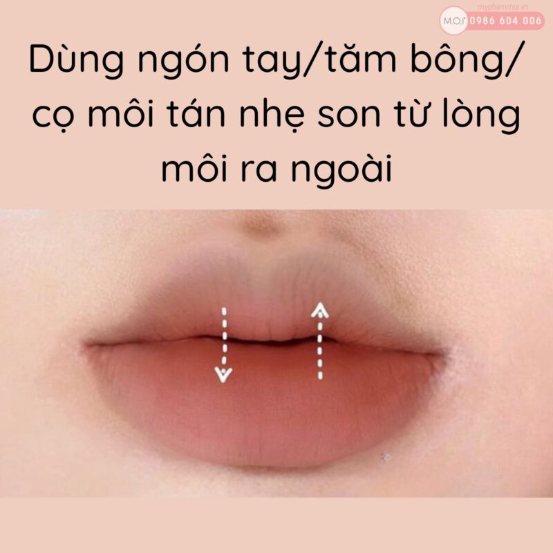 Hướng dẫn đánh son lòng môi Ombre với son môi của Hồ Ngọc Hà (4)