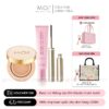 Bộ Trang Điểm Lâu Trôi: Phấn Nước Premium Baby Skin Cushion, Má Hồng Sữa và Chuốt Mi M.O.I