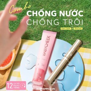 bộ đôi baby cheek và mascara m.o.i