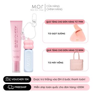 combo má hồng sữa m.o.i và son tint bóng gummy