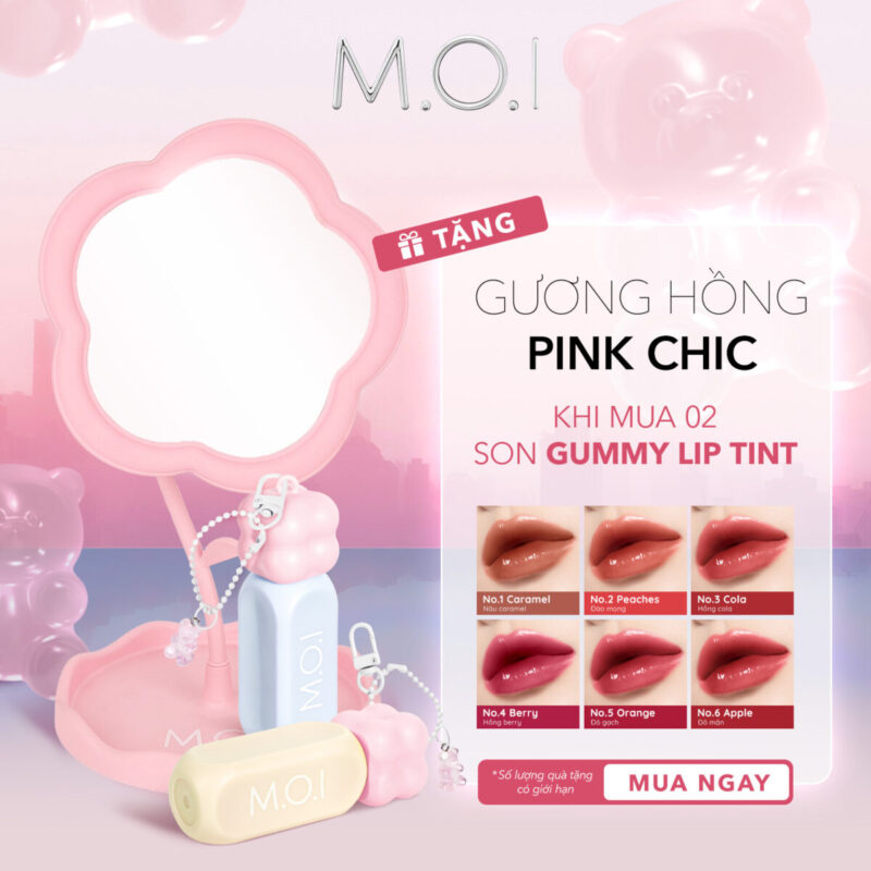 set 2 son tint bóng gummy m.o.i