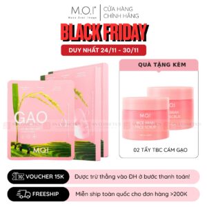 combo 2 hộp mặt nạ gạo m.o.i hồ ngọc hà