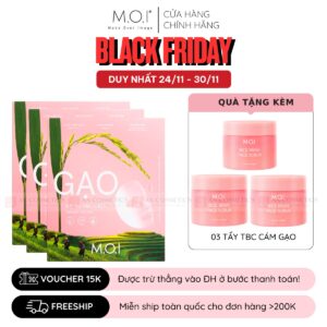 combo 3 hộp mặt nạ gạo m.o.i