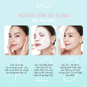 hướng dẫn sử dụng mặt nạ gạo m.o.i
