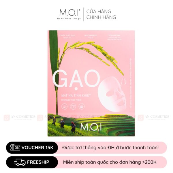 mặt nạ gạo m.o.i hydrogel phiên bản cải tiến mới 1