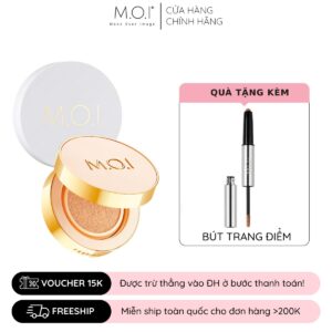 bộ đôi phấn nước m.o.i premium và phấn phủ m.o.i 1