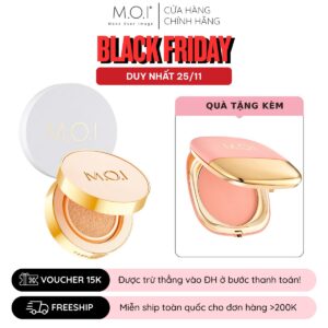 combo phấn nước m.o.i premium baby skin và phấn phủ m.o.i