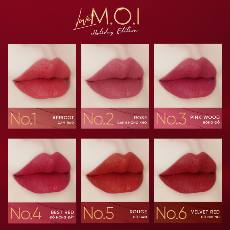 bảng màu son thỏi love m.o.i phiên bản lễ hội