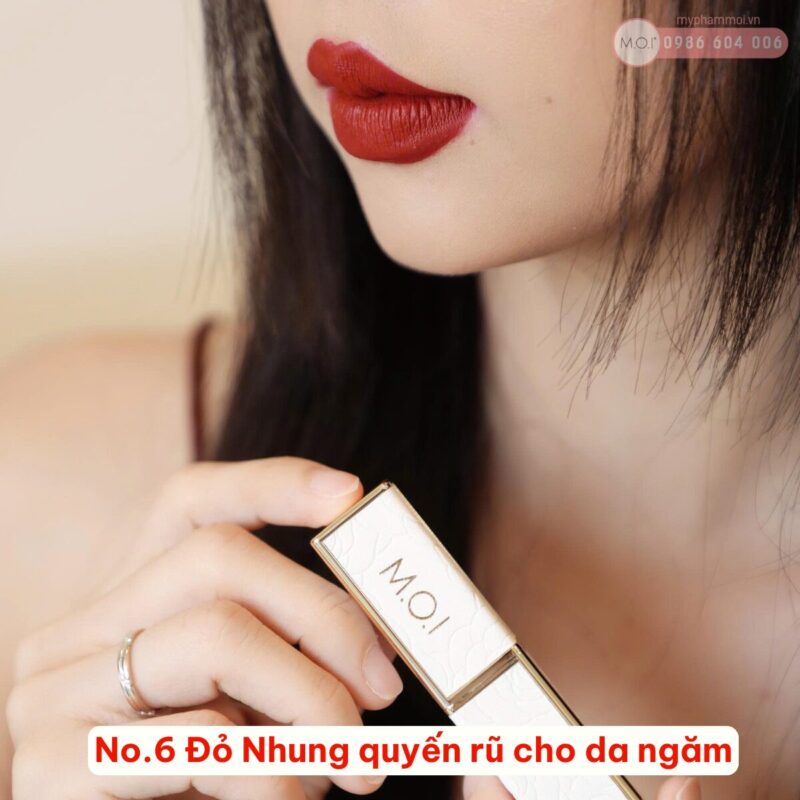 review bảng màu son thỏi love m.o.i cho da ngăm 3