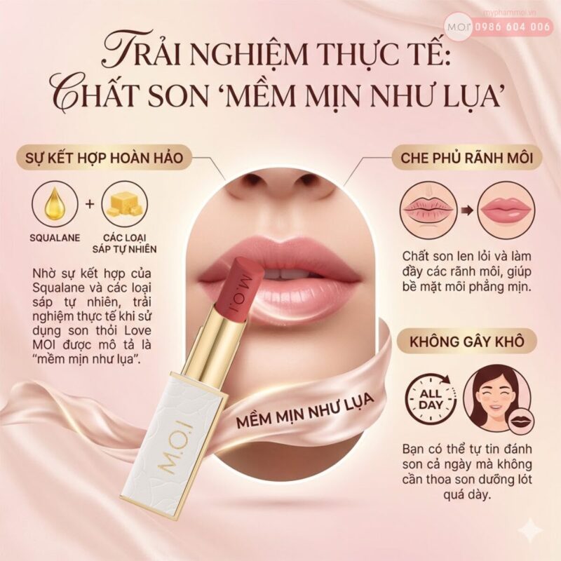 son thỏi love m.o.i holiday có dưỡng ẩm không 11