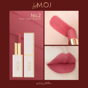 son thỏi love m.o.i phiên bản lễ hội holiday no.2 cánh hồng khô