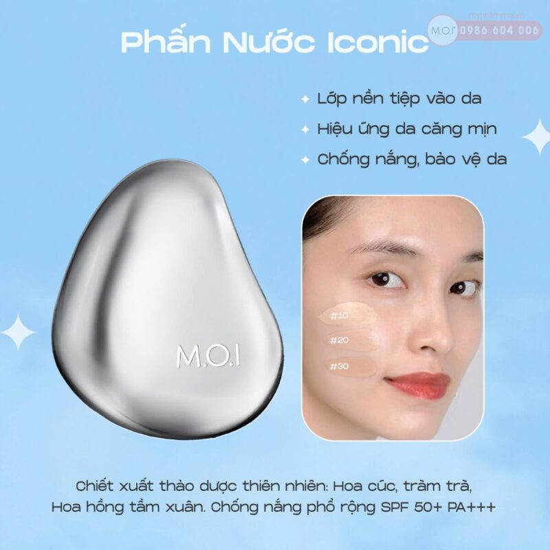 phấn nước moi iconic có hợp với da dầu mụn không